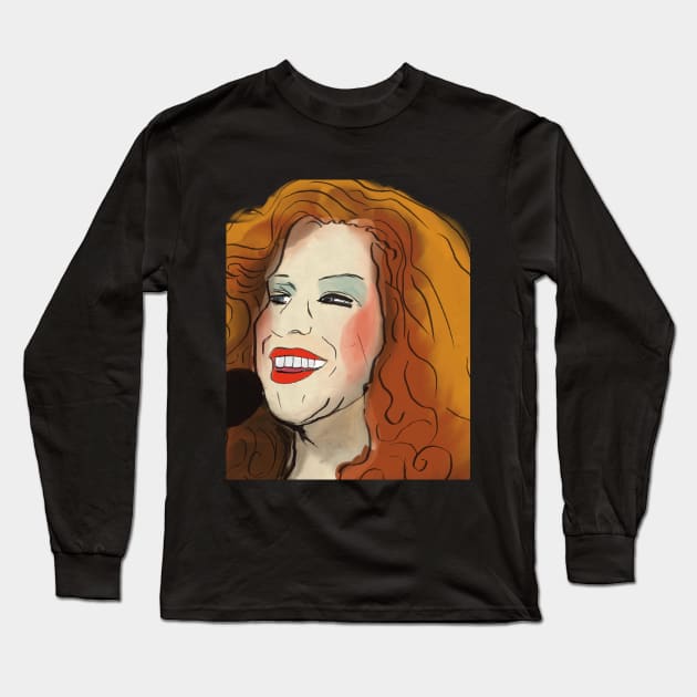 Bette Midler Long Sleeve T-Shirt by Lydia Westerman